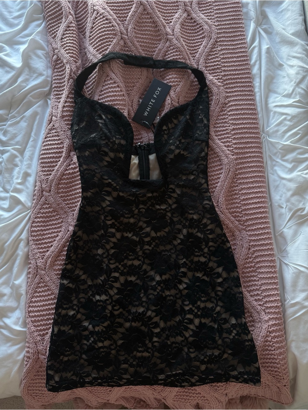 White Fox Summer Fever Lace Mini Dress - Size XS